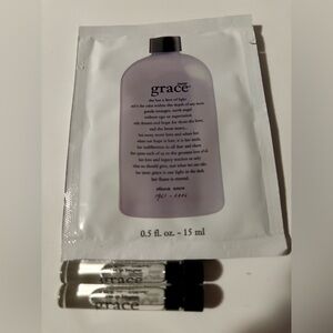NEW Philosophy Inner Grace sample packet + 2 sample scent vials
